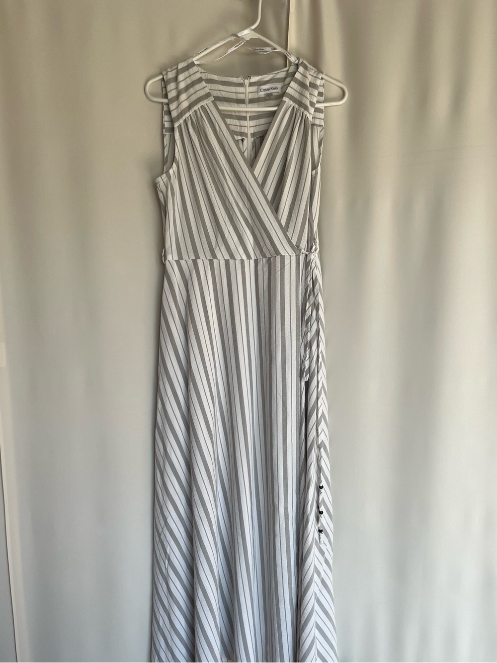 calvin klein grey striped dress | Dresses | Calvin Klein Maxi Maxi dress